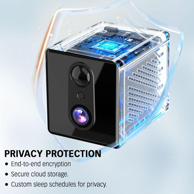 JVSCAM كاميرا أمان 4K مع بطاقة SD سعة 64 جيجابايت، كاميرا أمان تعمل بالبطارية، 100 يوم من الانتظار، كشف الإنسان بالذكاء الاصطناعي، رؤية ليلية، تنبيه في الوقت الحقيقي، مراقبة الأطفال، كاميرا للحيوانات الأليفة للمنزل أو المكتب - Image 3